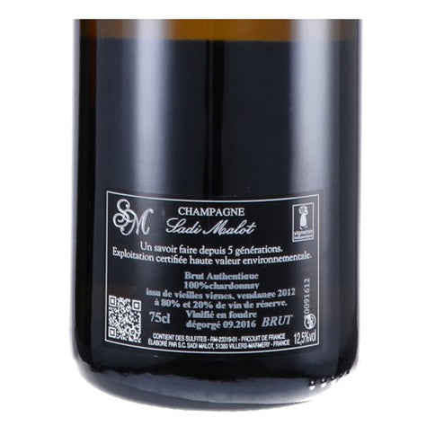 Champagne Brut Blanc de Blancs 1er Cru "Cretes" - Sadi Malot