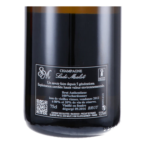 Champagne Brut Blanc de Blancs 1er Cru "Cretes" - Sadi Malot