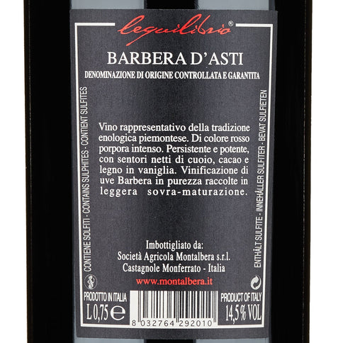 Barbera d'Asti DOCG "Lequilibrio" 2021 Magnum - Montalbera (cassetta di legno)