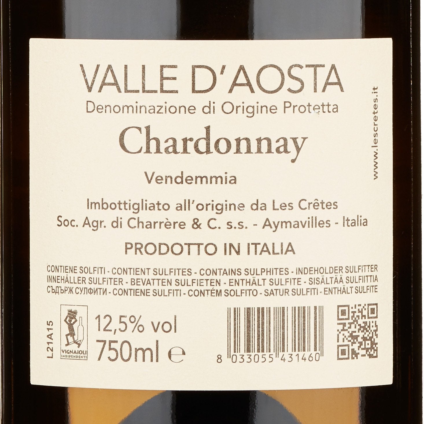 Valle d’Aosta Chardonnay DOP 2025 - Les Crêtes