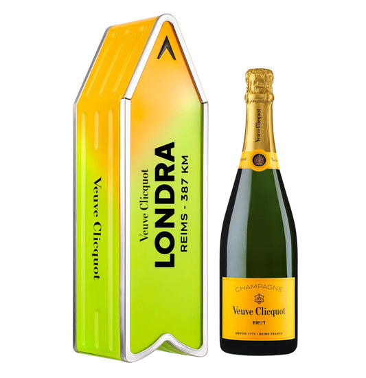 Champagne Brut Yellow Label Arrow "Follow Your Sun - Londra" - Veuve Clicquot (cofanetto)