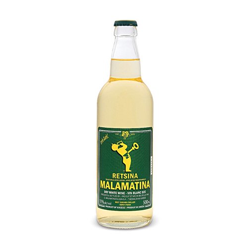 Greek Wine Retsina - Malamatina (0.5l - tappo a corona)