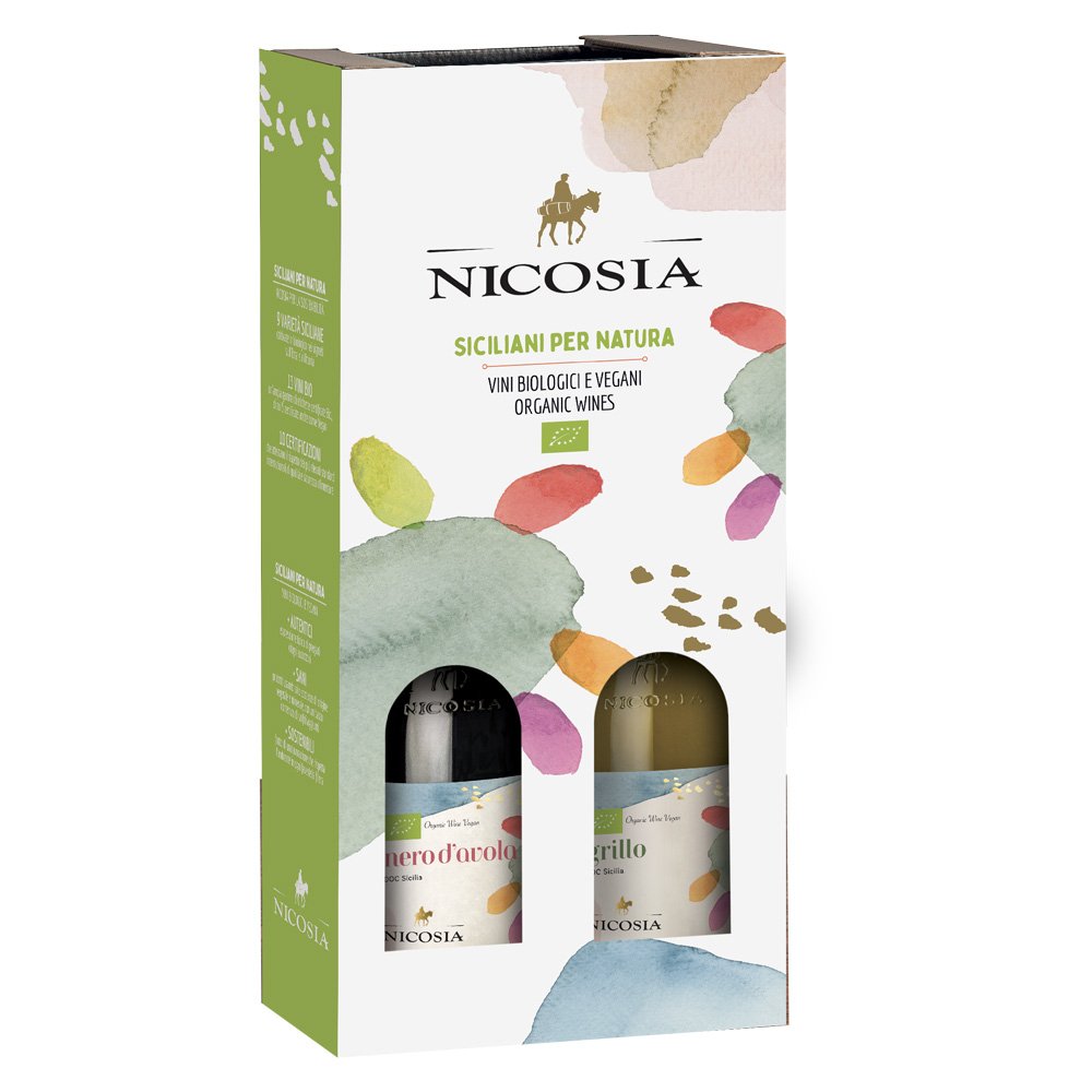 Sicilia Grillo DOC "Bio Vegan" 2023 + Sicilia Nero d’Avola DOC “Bio Vegan” 2022 - Nicosia