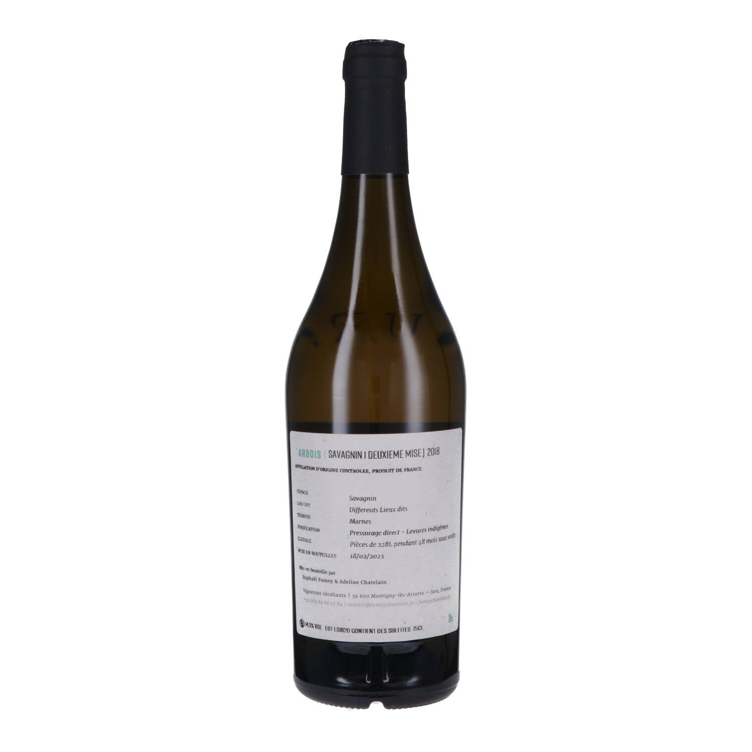 Arbois Blanc Savagnin sous voile 2018 - Domaine Fumey-Chatelain